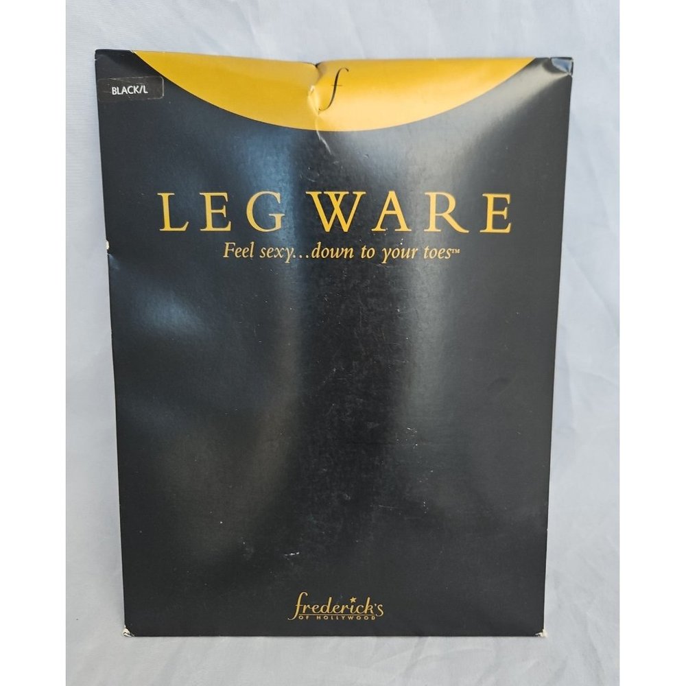 Frederick's of Hollywood Black Fishnets Back Seam Size L